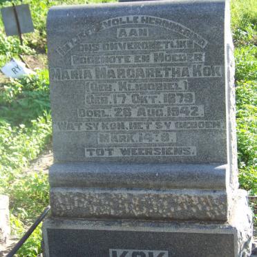 KOK Maria Margaretha nee KLINGBIEL 1879-1942