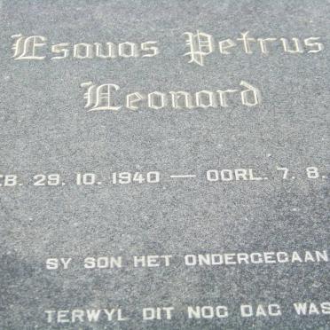 LEONARD Esauas Petrus 1940-1969