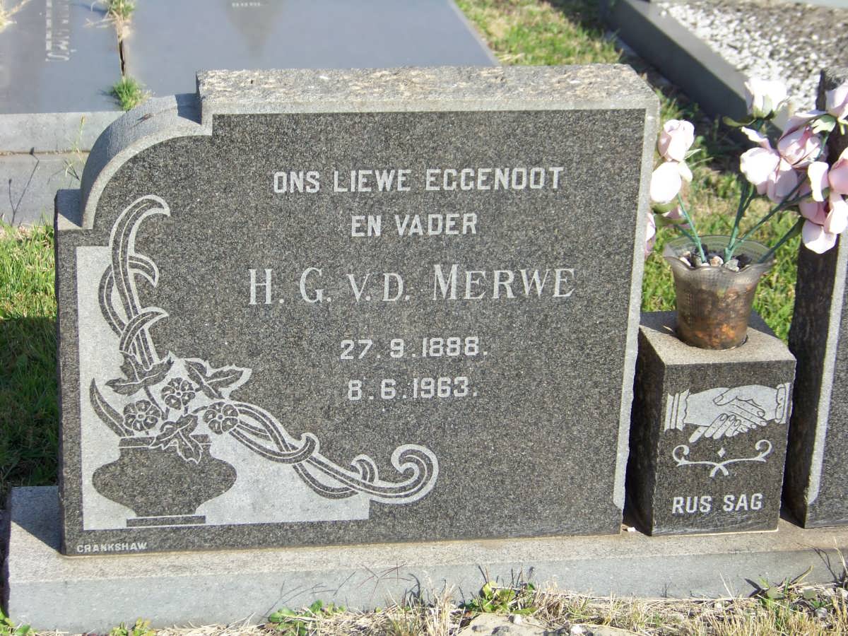 MERWE H.G., v.d. 1888-1963