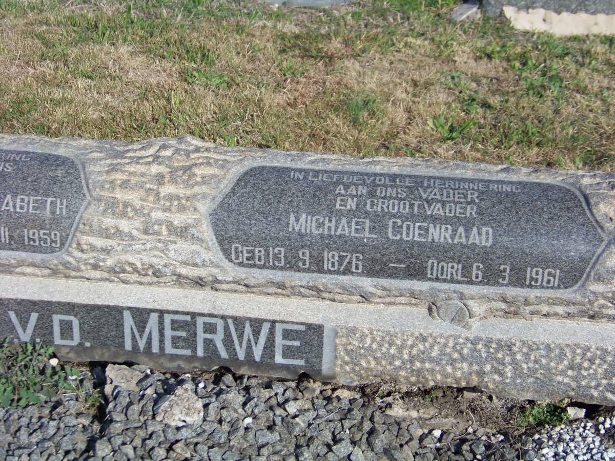 MERWE Michael Coenraad, v.d. 1876-1961
