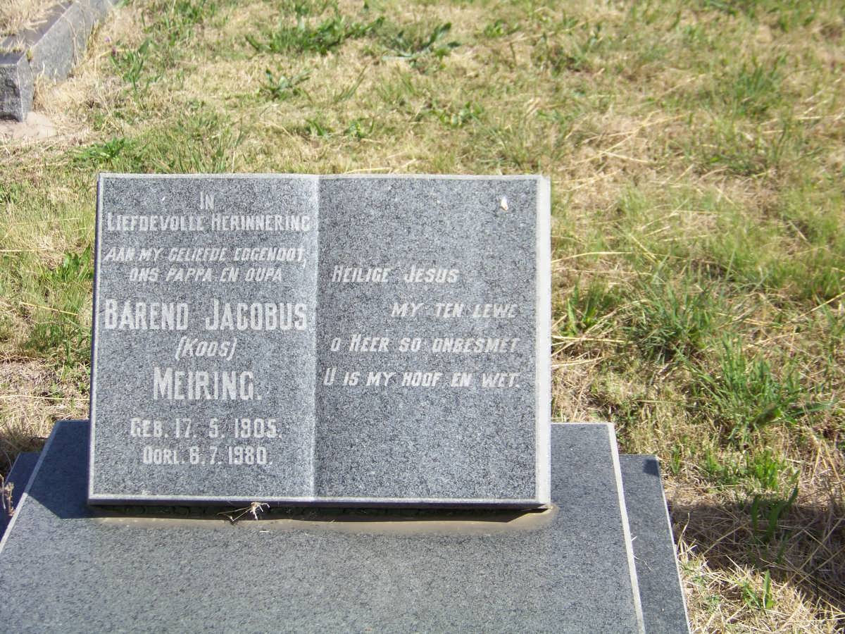 MEIRING Barend Jacobus 1905-1980