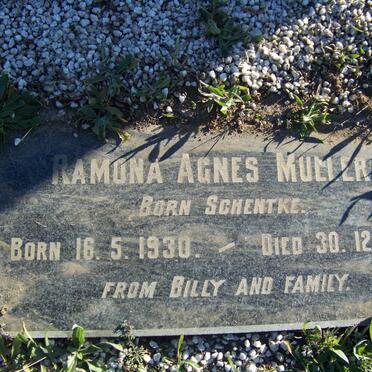 MULLER Ramona Agnes nee SCHENTKE 1930-1995