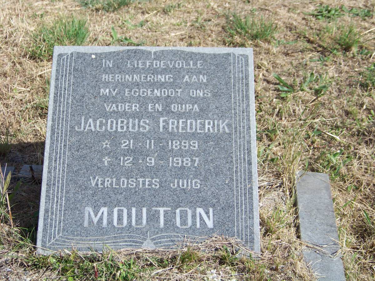 MOUTON Jacobus Frederik 1899-1987