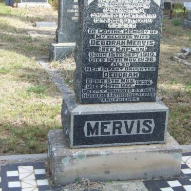 MERVIS Deborah nee KAPLAN 1910-1936 :: MERVIS Deborah 1936-1936