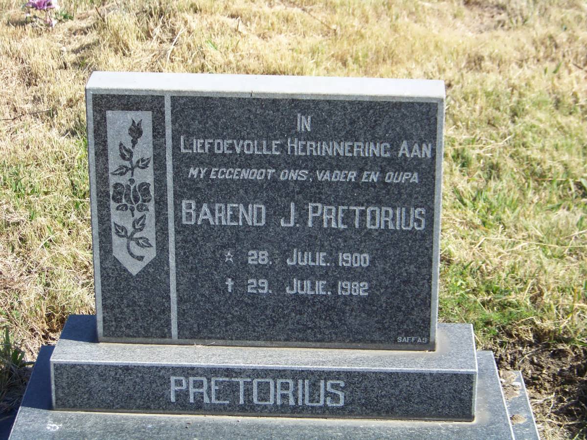 PRETORIUS Barend J. 1900-1982