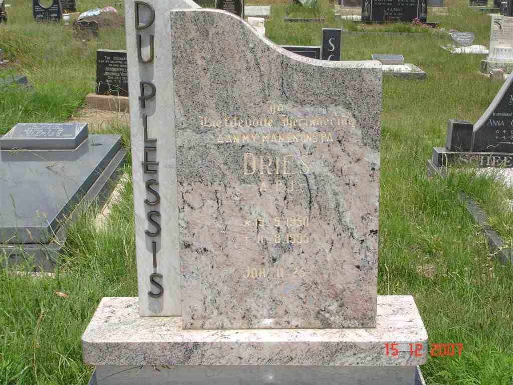 PLESSIS A.P.J., du 1950-1995