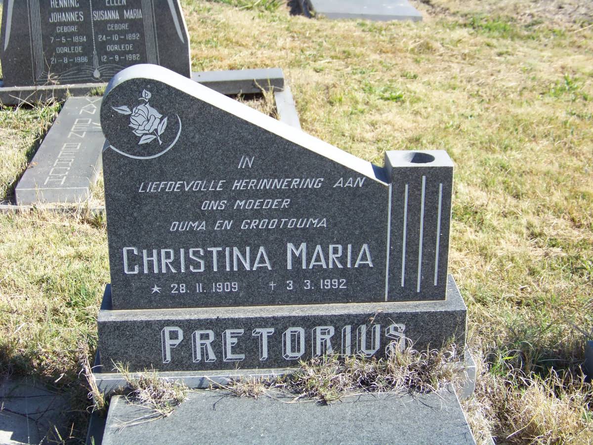 PRETORIUS Christina Maria 1909-1992