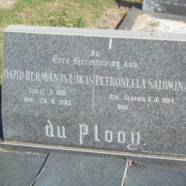 PLOOY David Hermanus Lukas, du 1891-1983 &amp; Petronella Salomina CLAASEN 1904-