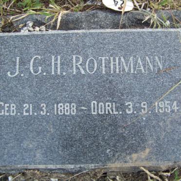 ROTHMANN J.G.H. 1888-1954