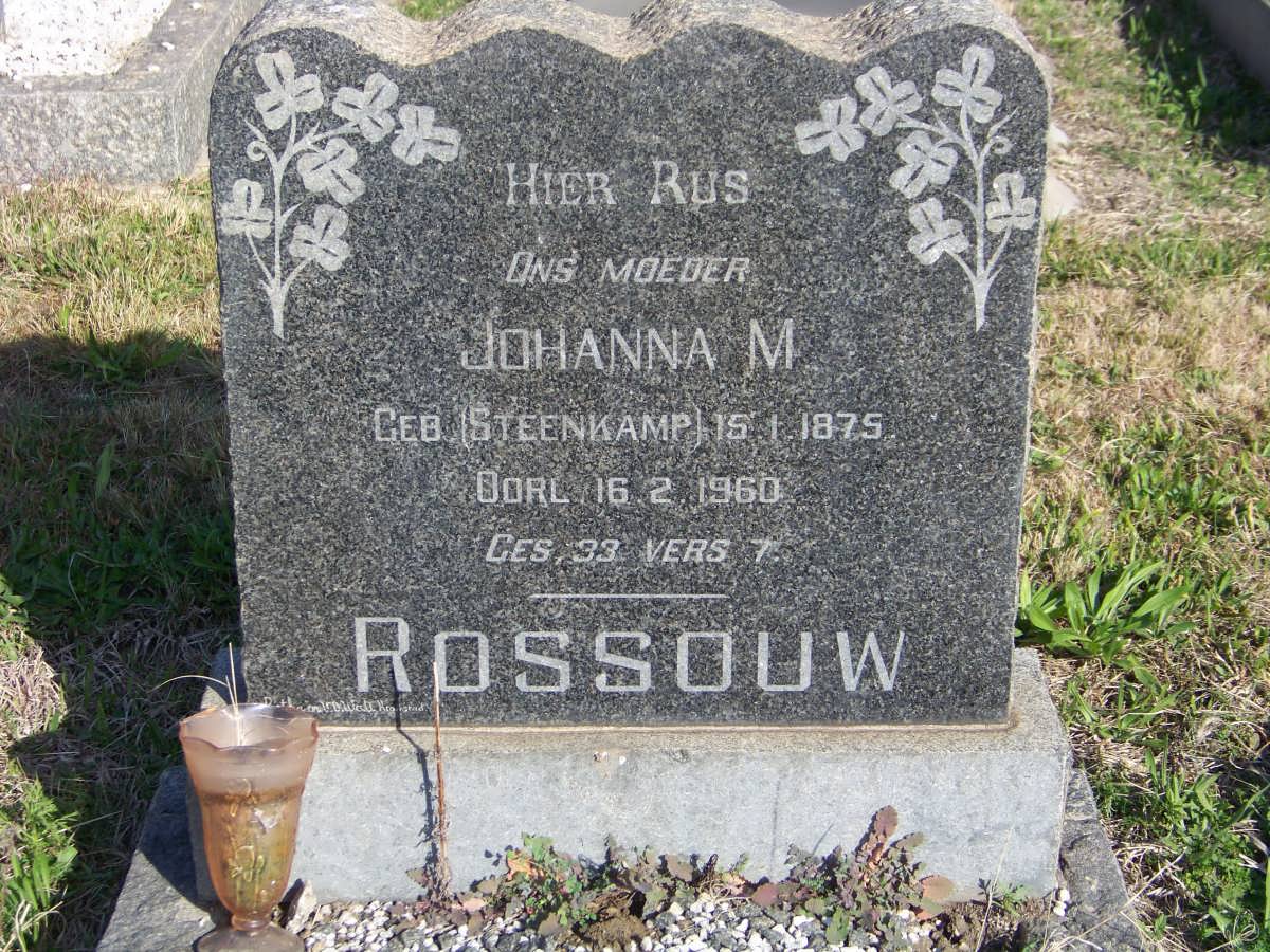 ROSSOUW Johanna M. nee STEENKAMP 1875-1960