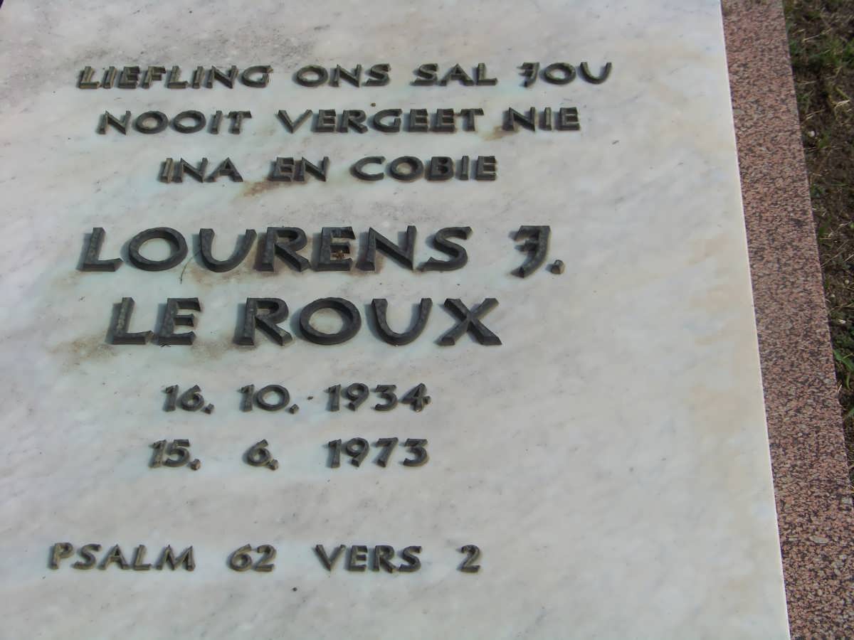 ROUX Lourens F., le 1934-1973