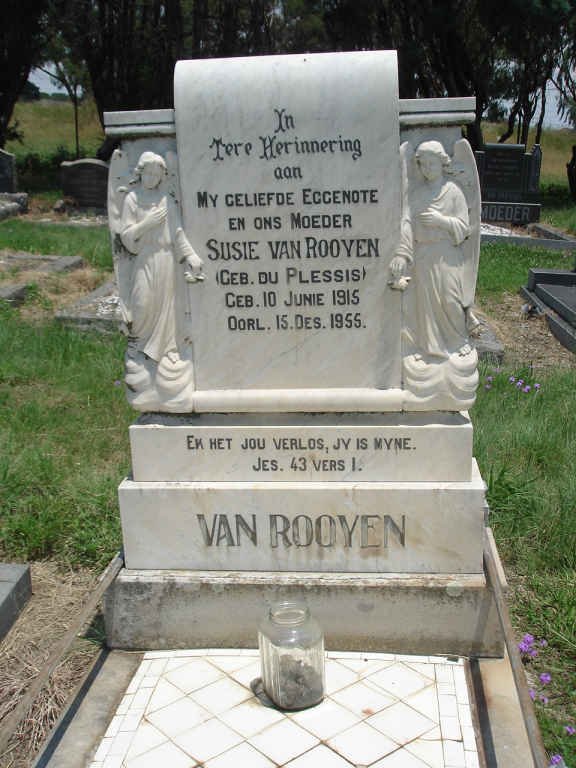 ROOYEN Susie, van nee DU PLESSIS 1915-1955
