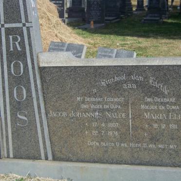 ROOS Jacob Johannes Naude 1907-1974 &amp; Maria Elizabeth 1911-