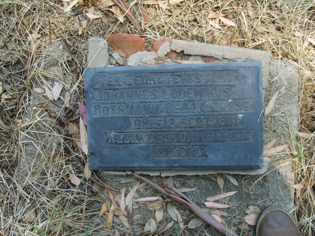 ROTHMANN Johannes Lodewikus 1896-1901