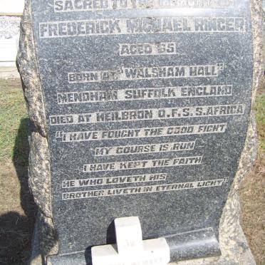 RINGER Frederick Michael