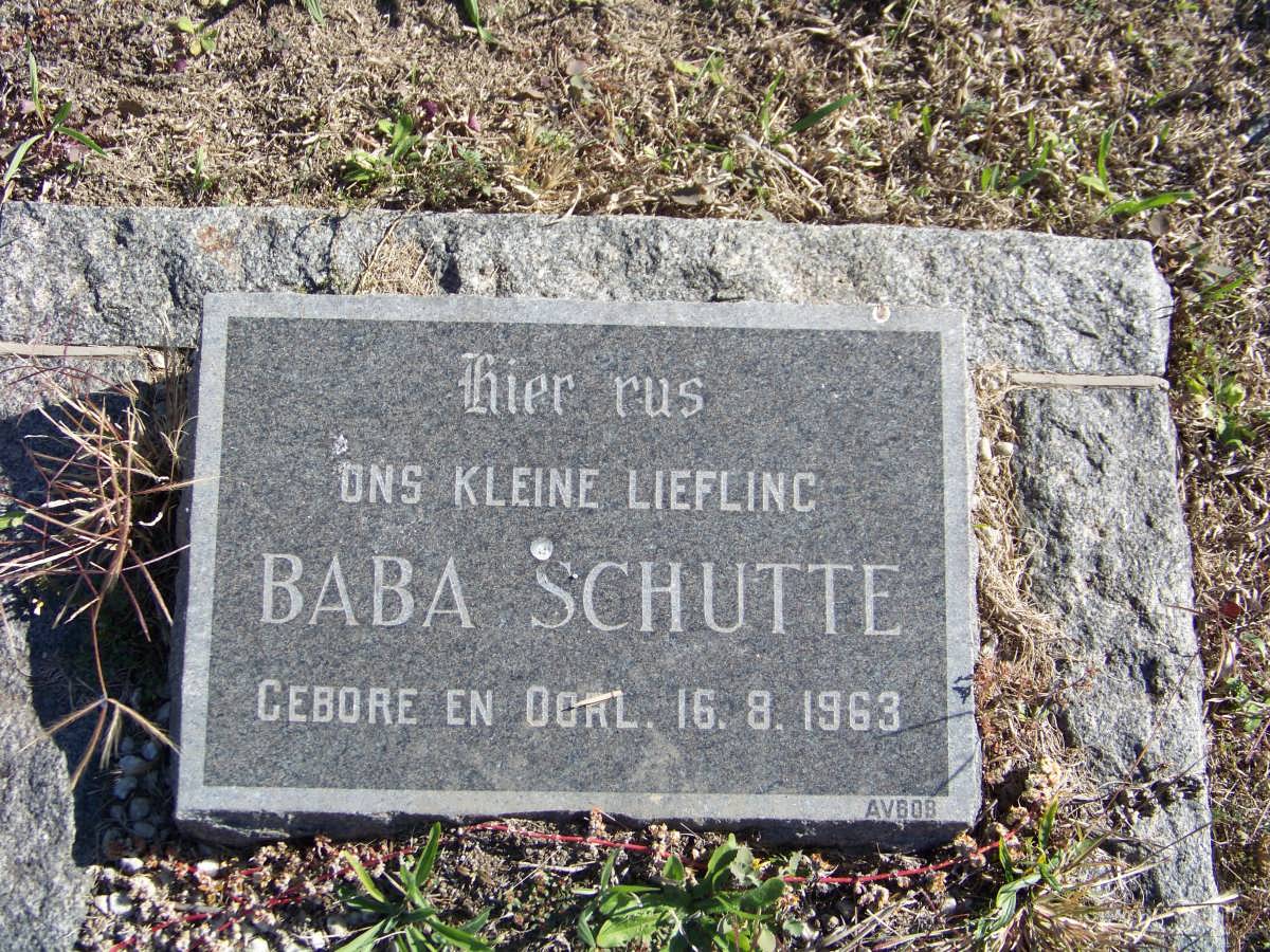 SCHUTTE Baba 1963-1963