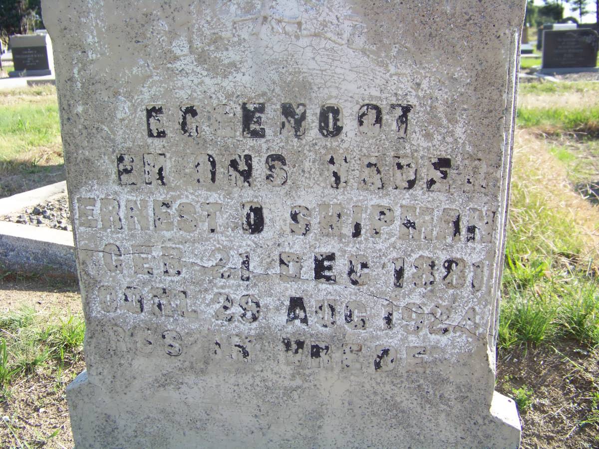 SHIPMAN Ernest D. 1881-1924