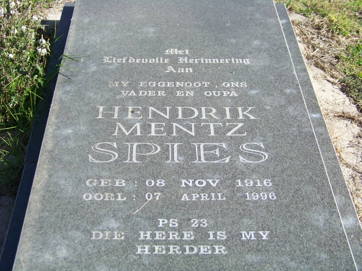 SPIES Hendrik Mentz 1916-1996
