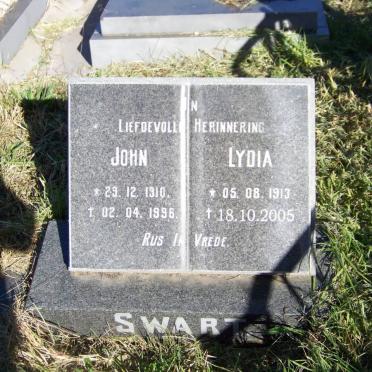 SWART John 1910-1996 &amp; Lydia 1913-2005