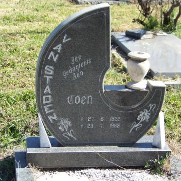 STADEN Coen, van 1922-1989