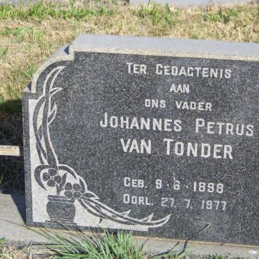 TONDER Johannes Petrus, van 1898-1977