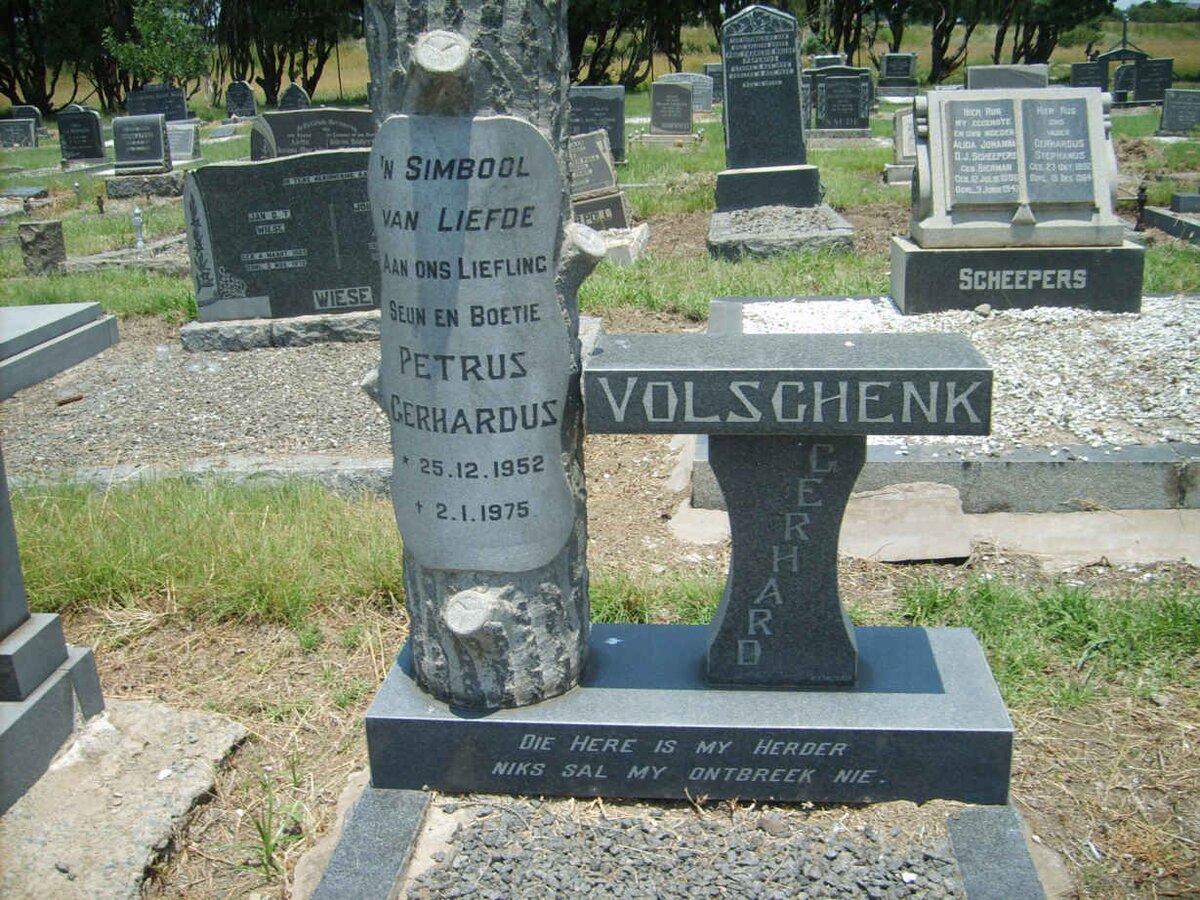 VOLSCHENK Petrus Gerhardus 1952-1975