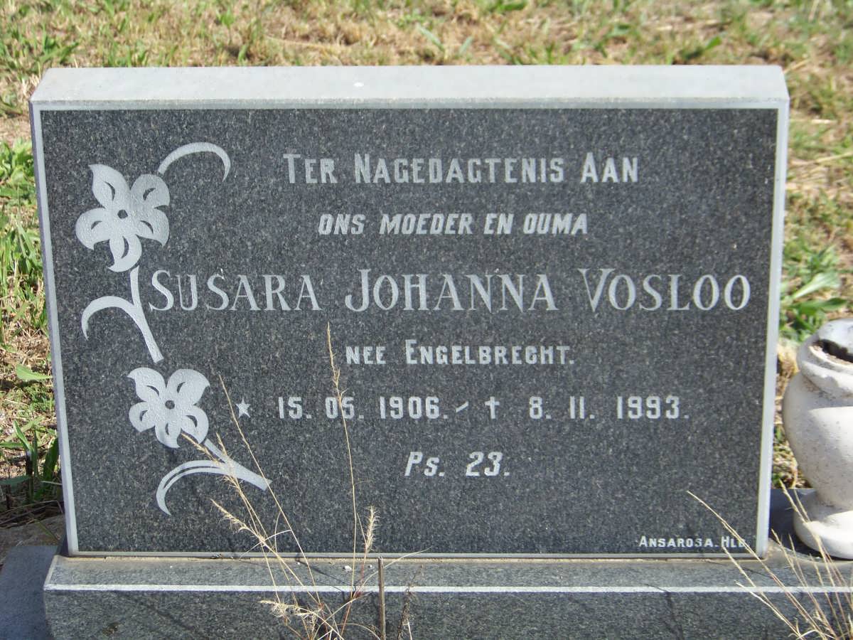 VOSLOO Susara Johanna nee ENGELBRECHT 1906-1993