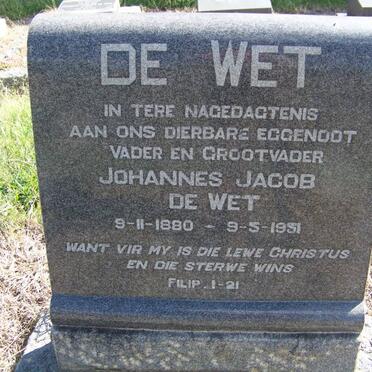 WET Johannes Jacob, de 1880-1951
