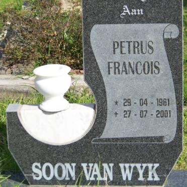 WYK Petrus Francois, van 1961-2001
