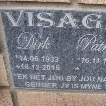 VISAGIE Dirk 1933-2015 &amp; Patricia 1938-