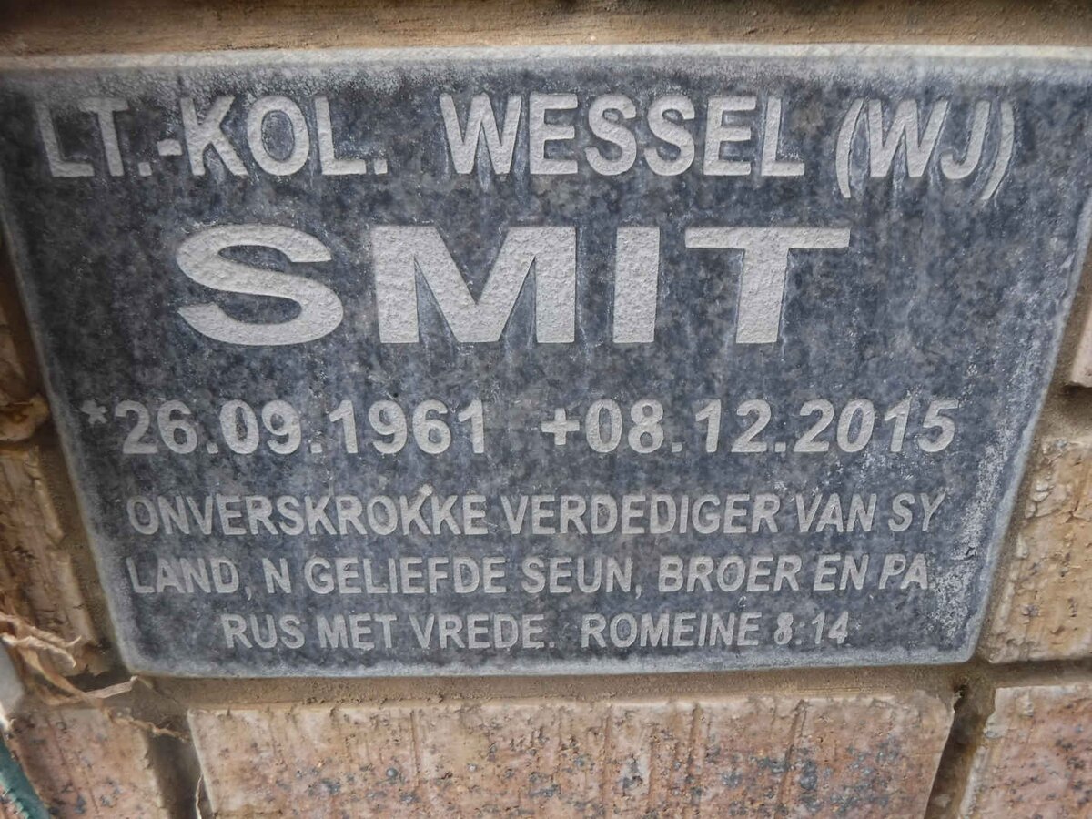 SMIT Wessel J. 1961-2015