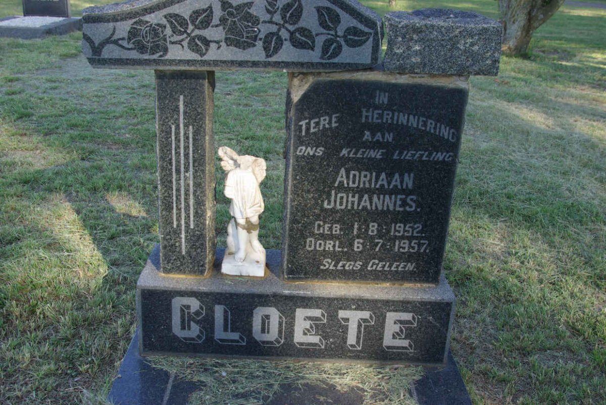 CLOETE Adriaan Johannes 1952-1957