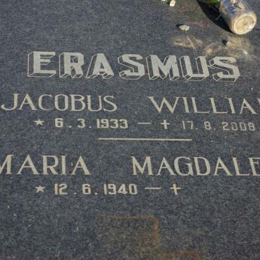 ERASMUS Jacobus William 1933-2008 &amp; Maria Magdalena 1940-