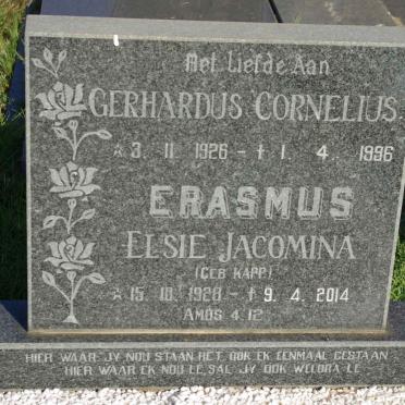 ERASMUS Gerhardus Cornelius 1926-1996 &amp; Elsie Jacomina KAPP 1928-2014