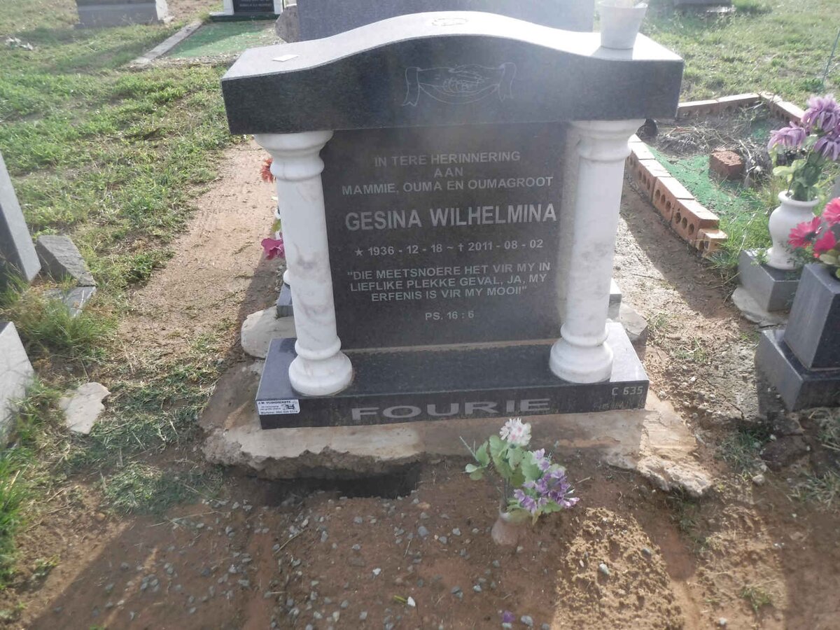 FOURIE Gesina Wilhelmina 1936-2011