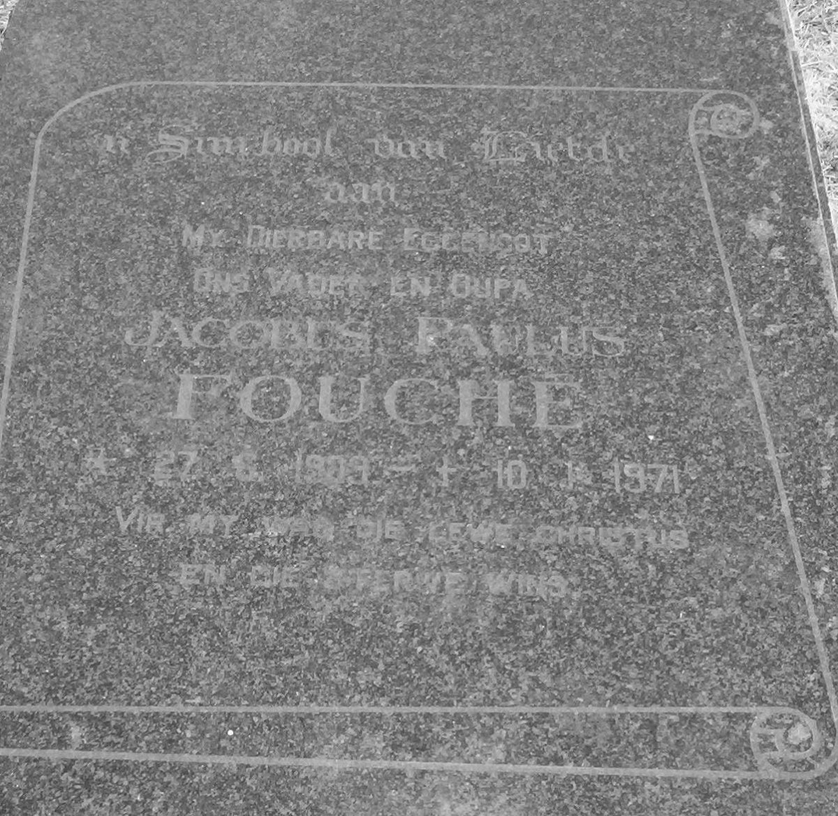 FOUCHE Jacobus Paulus 1909-1971
