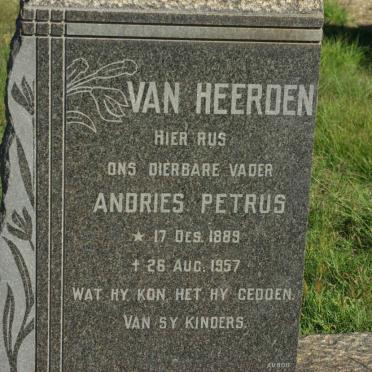 HEERDEN Andries Petrus, van 1889-1957