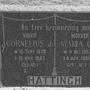 HATTINGH Cornelius J. 1879-1967 &amp; Maria C.W. 1897-1984
