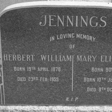JENNINGS Herbert William 1878-1959 &amp; Mary Elizabeth BOWDEN 1874-1961