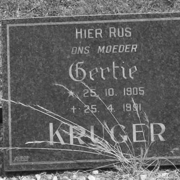 KRUGER Gertie 1905-1991