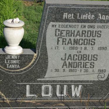 LOUW Jacobus Andries 1903-1993 :: LOUW Gerhardus Francois 1960-1990 