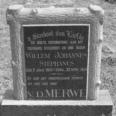 MERWE Willem Johannes Stephanus, v.d. 1904-1955