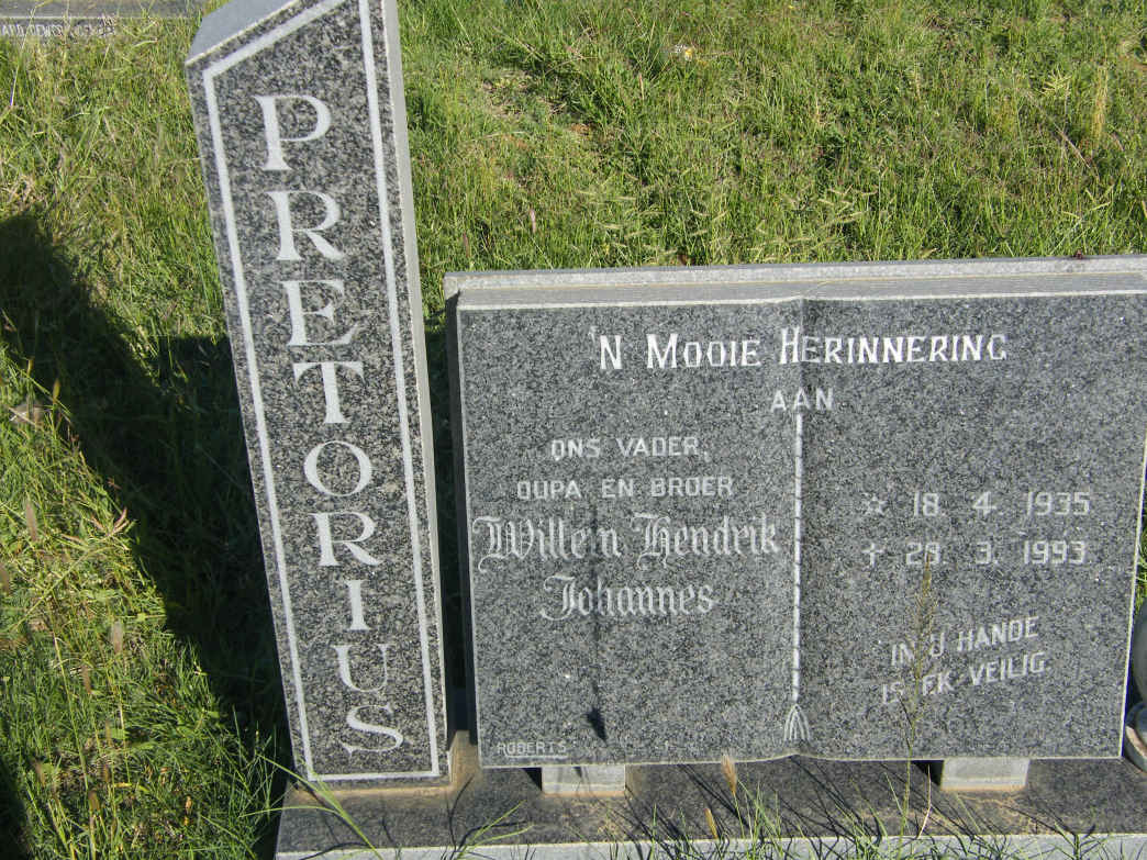 PRETORIUS Willem Hendrik Johannes 1935-1993