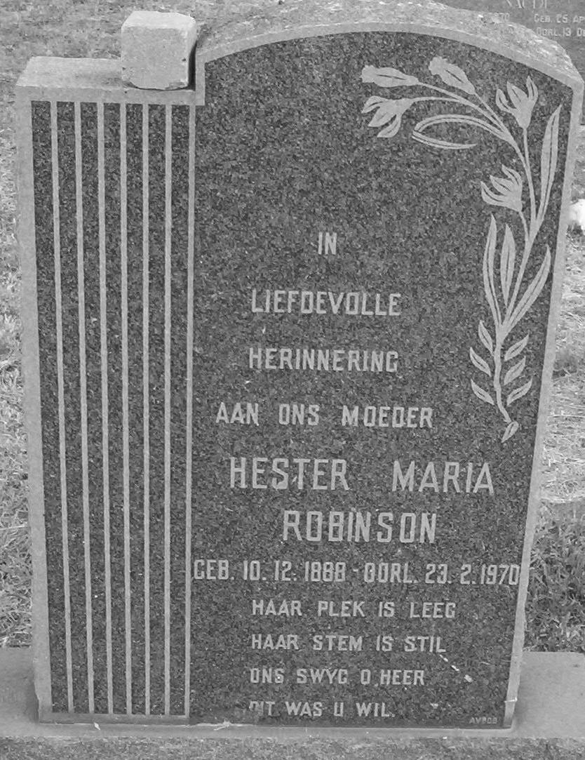 ROBINSON Hester Maria 1888-1970