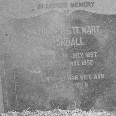 RANDALL Ronald Stewart 1897-1952