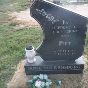 RENSBURG Piet, Janse van 1958-2017