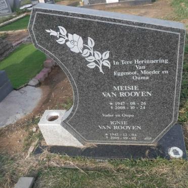 ROOYEN Ignie, van 1942-2009 &amp; Meisie 1947-2008