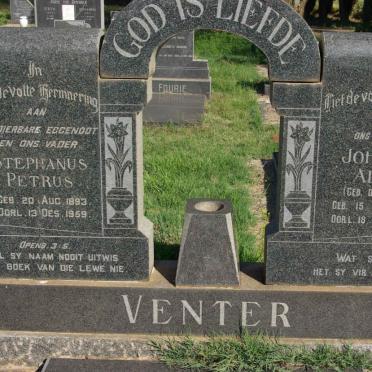 VENTER Stephanus Petrus 1893-1959 &amp; Johanna Alida DE KLERK 1898-1973