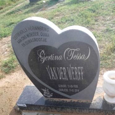 WERFF Gertina, van der 1930-2014