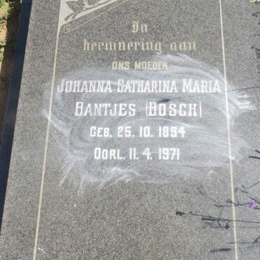BANTJES Johanna Catharina Maria nee BOSCH 1894-1971